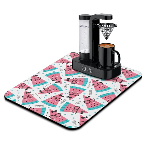 Tropical Fruit Coffee Station Mat 4-Layer Design for Spill and Scratch Prevention