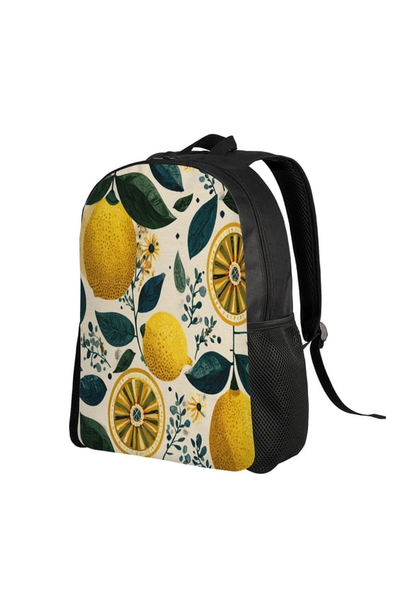 Tropical Fruit Lemon Backpack Double Shoulder Backpack Durable, Spacious, Ergonomic Design for Travel, Work & Outdoor Use