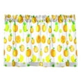 thumbnail image 1 of Tropical Fruit Pattern Kitchen Curtains Tier Set 27x24 Inch 2 Panels Semi Sheer Light Filtering Privacy UV Protection, 1 of 8