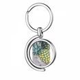 thumbnail image 1 of Tropical Fruit Photogrph PineFruit Picture Rotating Keychain Metal Keyring Holder, 1 of 2