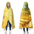 thumbnail image 1 of Tropical Fruit Pineapple Wearable Blanket Hoodies for Women Men Adults Pineapple Lovers Soft Lightweight Splashing Juice Pineapples Hooded Blankets for Couch Bed Decor 50x60 Inch, 1 of 5