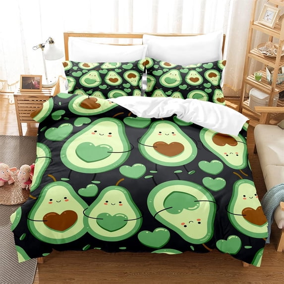 Tropical Fruits Duvet Cover Set Boys Girls Bedding Set for Kids Boys Adults Comforter Cover Luxury Soft Duvet Cover with 2 Pillowcase 3Pcs Bedding Set