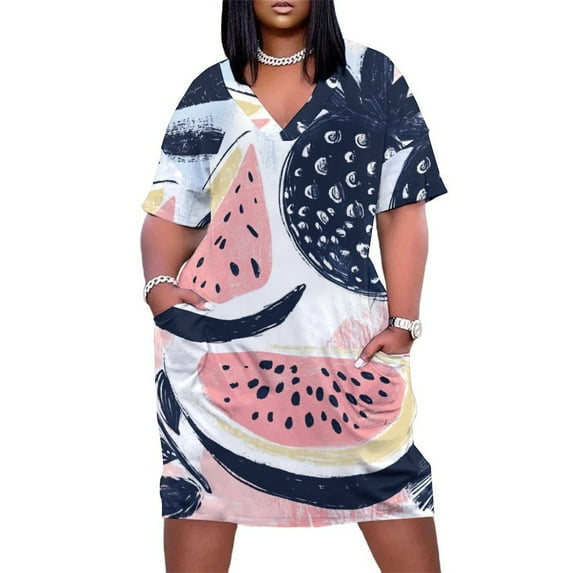 Tropical Fruits with Exotic Flavors Summer Dresses for Women Beach Boho
