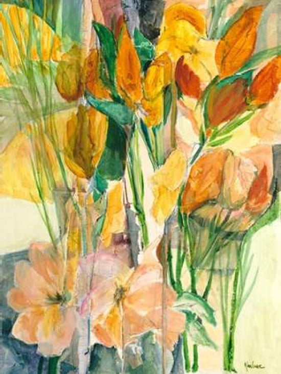 Tropical Garden Canvas Art - Marlene Lawrence (18 x 24)