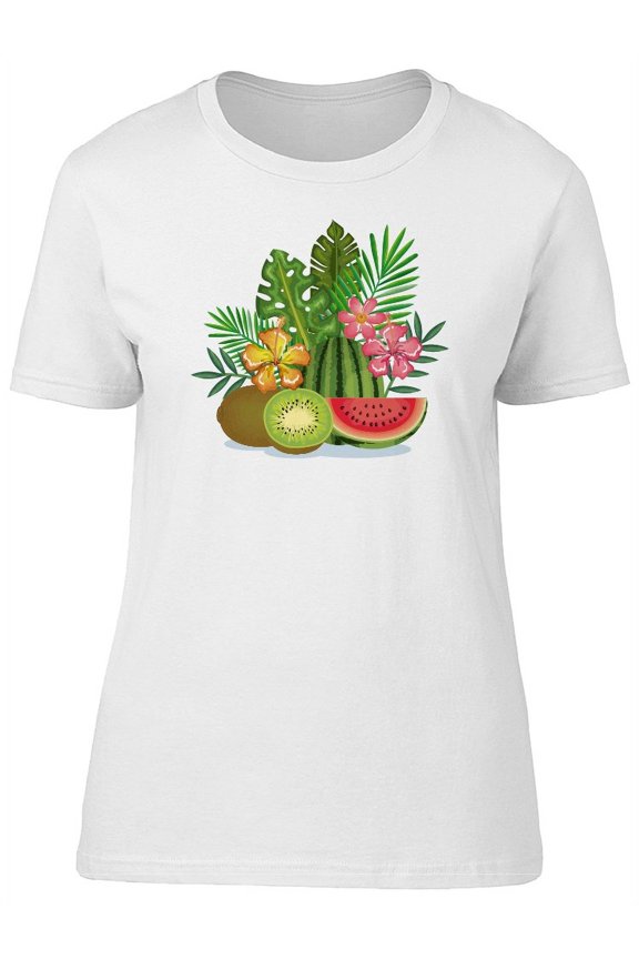 Tropical Garden Kiwi T-Shirt Women -Image by Shutterstock, Female Medium
