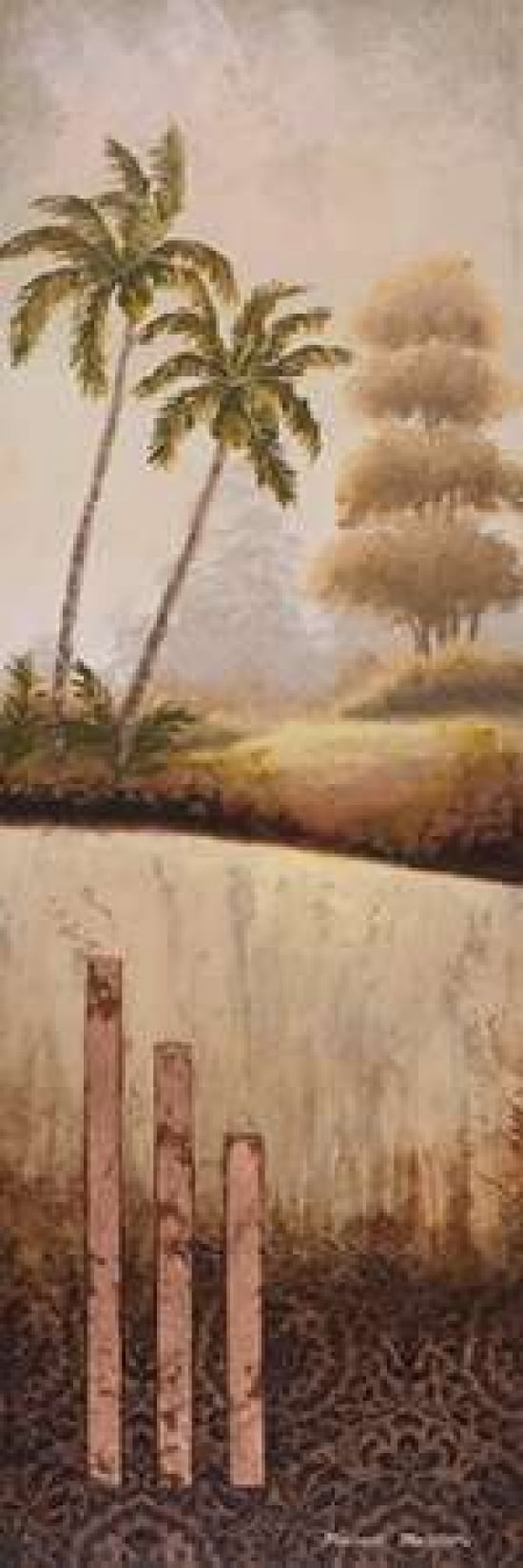 Tropical Gardens II Canvas Art - Michael Marcon (8 x 24)