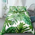 thumbnail image 1 of Tropical Giant Leaves Nordic Duvet Cover Set King Double Full Twin Single Size Bed Linen Set, 1 of 5