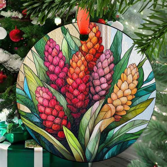 Tropical Ginger Flower Ornament Suncatcher, Tropical Home Style, Gift for Gardeners, Nature Lovers Gift, Tropical Ginger Lovers Gift, 2025, Holiday 2025, Seasonal Holiday Decor,