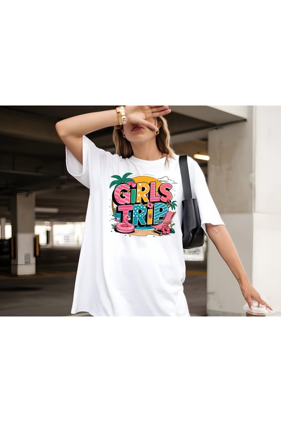 Tropical Girls Trip T-shirt, Girls Weekend Shirt, Girls Trip Sweatshirt, Girls Night Out, Girls Camping Shirt, Girls Trip 2025, Vacay Mode SWEATSHIRT All Size S-5XL