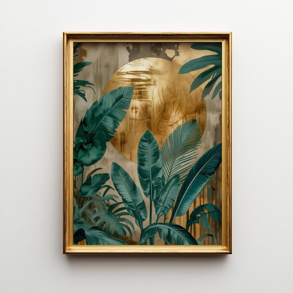 Tropical Gold Sun Wall Art Print