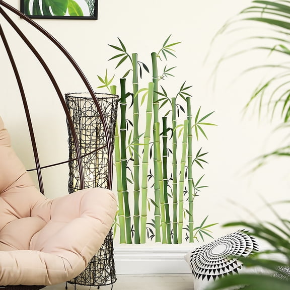 Tropical Green Leaves Bathroom Wall Stickers Waterproof Vinyl Decals for Shower Tile Removable Renter Friendly Home Decor 30x90cm