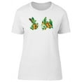 thumbnail image 1 of Tropical Green Parrots T-Shirt Women -Image by Shutterstock, Female Small, 1 of 2