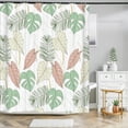 thumbnail image 1 of Tropical Green Plant Shower Curtain Leaves Printed washable bath curtain Waterproof Polyester Fabric bathroom Curtains, 1 of 5