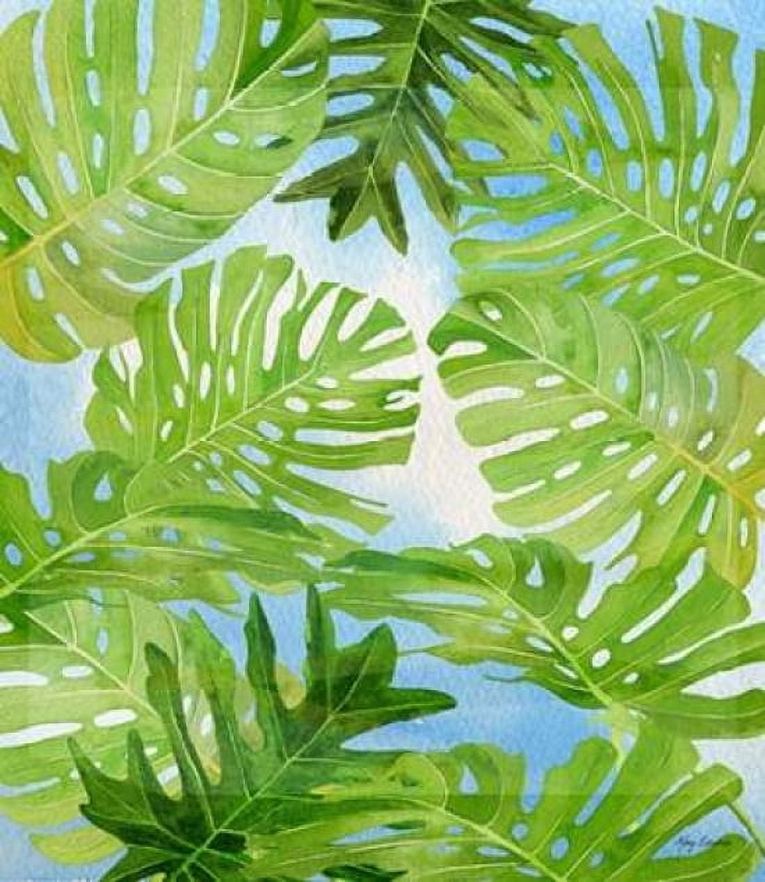 Tropical Greenery Canvas Art - Mary Escobedo (24 x 24)