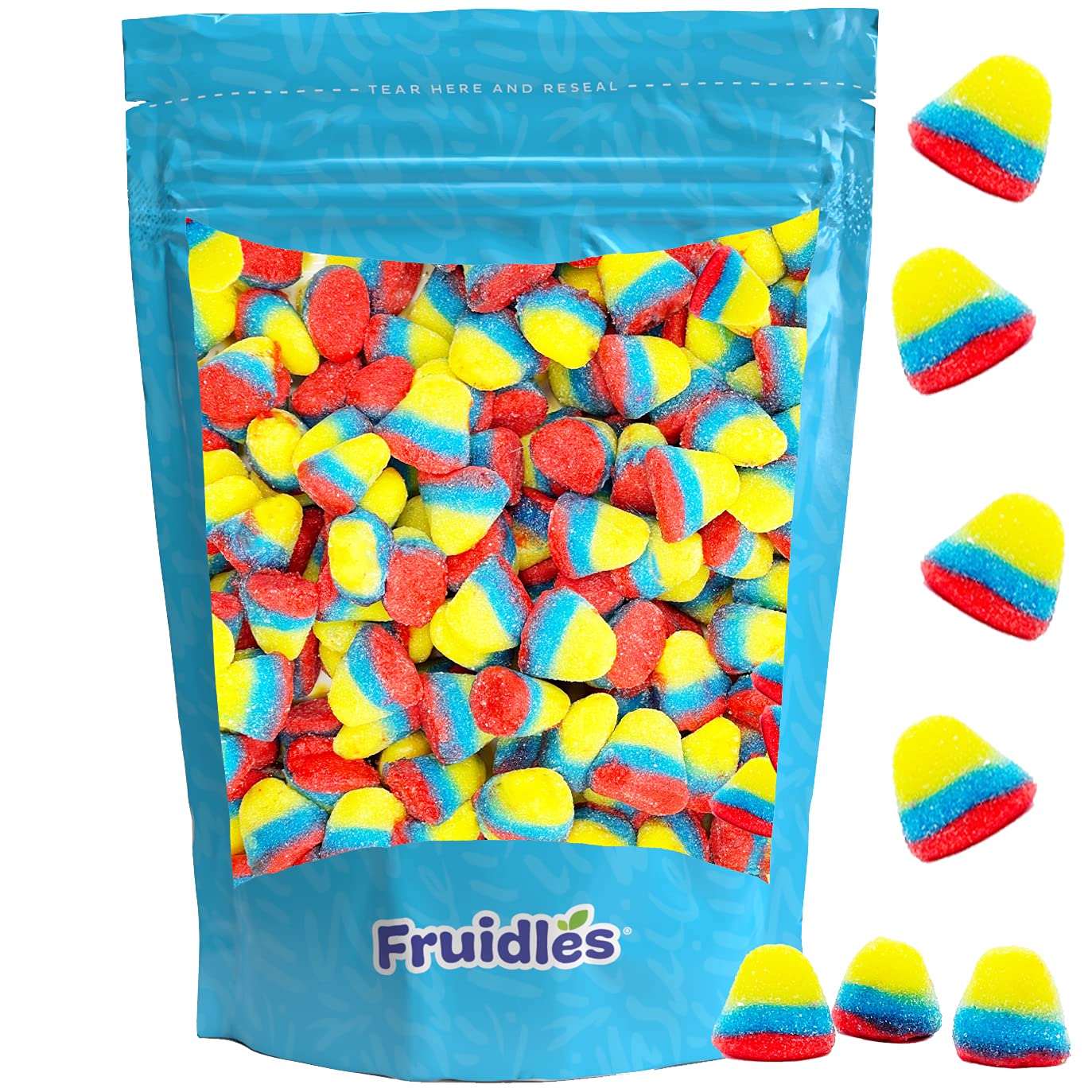 Tropical Gummy Drops Candy, Delicious Sugar Coated Fruit Flavors