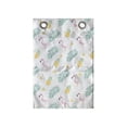 thumbnail image 1 of Tropical Hanging Pocket Organizer, Flamingo Birds Tropical Pineapple and Leaves Hawaiian Hipster in Pastel Tones, Printed Polyester Storage Bag with Pockets, 14" x 20", Pink Mustard, 1 of 2
