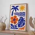 thumbnail image 1 of Tropical Hawaii Palm Hibiscus Ocean Summer Decor Poster, Unframed Paper Poster 11x14in, 1 of 4