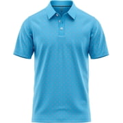 Tropical Hawaiian Golf Polo Shirt   Men s Performance Moisture Dry Fit Athletic Flamingo Resort Wear Frisbee Disc Golf Funny US, Alpha, 4X-Large, Regular, Regular, Teal Little Flamingos