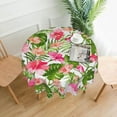 thumbnail image 1 of Tropical Hawaiian Luau Tablecloth Round 60 Inch, Summer Table Cover Washable Polyester Table Cloth for Hawaii Party Kitchen Picnic Dining Decor, 1 of 5