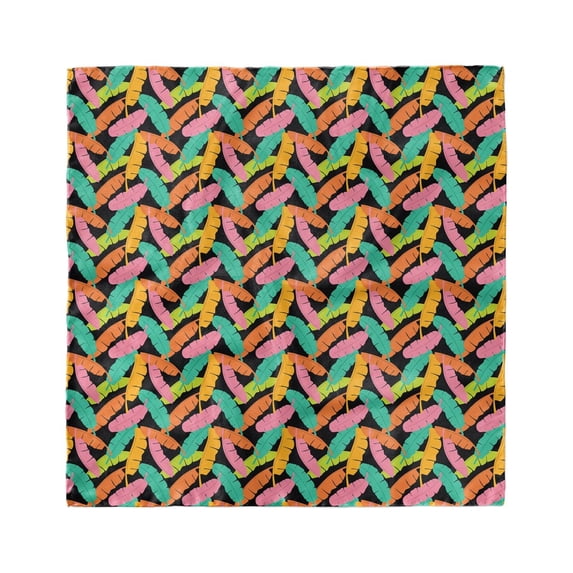 Tropical Head Scarf, Colorful Banana Leaves, Head Wrap, 3 Sizes, by Ambesonne