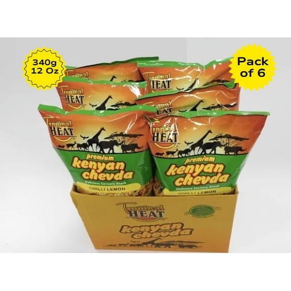 Tropical Heat Kenyan Chevda - CHILLI LEMON Flavor - 6 Pack - 340g x6