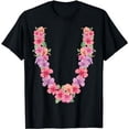 thumbnail image 1 of Tropical Hibiscus Flower Lei Design Unisex Summer Vacation T-Shirt, 1 of 6