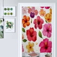 thumbnail image 1 of Tropical Hibiscus Flower Pattern Door Curtain Nordic Living Room DoorCurtain Porch Partition Curtain Kitchen Rative Half Curtain, 1 of 4