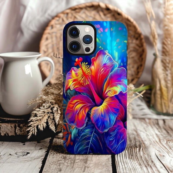 Tropical Hibiscus Phone Case | Vibrant Floral Protective Cover | Durable & Stylish Summer Accessory