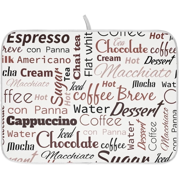 Tropical Hibiscus Plumeria Floral Dish Drying Mats for Kitchen Counter Small Drying Mat for Dishes Microfiber Dish Rack Mat Drainer Pad Washable Foldable Ultra Absorbent Dry Mat 18"x16"