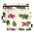 thumbnail image 1 of Tropical Hibiscus and Leaves 9.8x7.1in Water Resistant Binder Pouch, 3-Ring Compatible, Transparent Front, 1 of 6