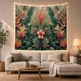 thumbnail image 1 of Tropical Hibiscus and Leaves Tapestry Wall Hanging, 1 of 6