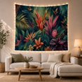 thumbnail image 1 of Tropical Hibiscus and Leaves Tapestry Wall Hanging, 1 of 7