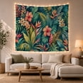 thumbnail image 1 of Tropical Hibiscus and Leaves Tapestry Wall Hanging, 1 of 4