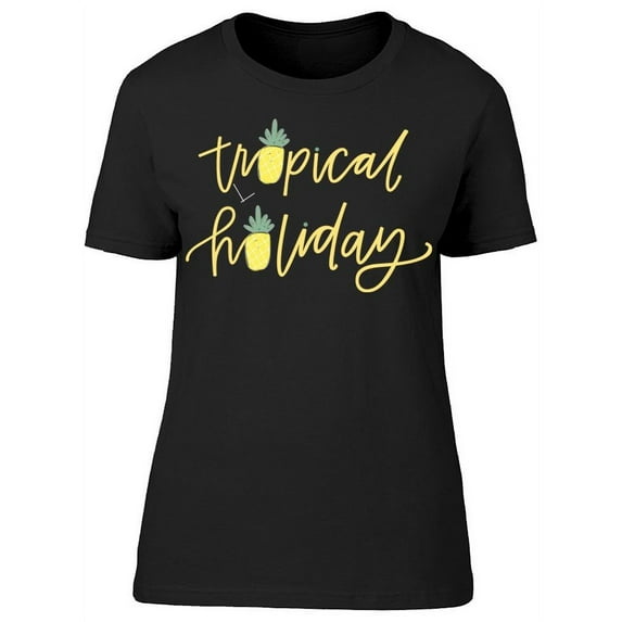 Tropical Holiday Pineapple T-Shirt Women -Image by Shutterstock, Female XX-Large