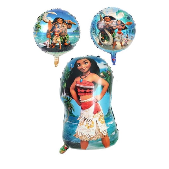 Tropical Island Adventure Party Balloon Set - 3 Piece Foil Celebration Decor