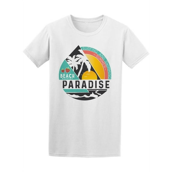 Tropical Island And Graphic T-Shirt Men -Image by Shutterstock, Male 3X-Large