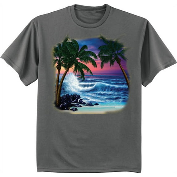 Tropical Island Life Hawaiian Mens Tee Shirt