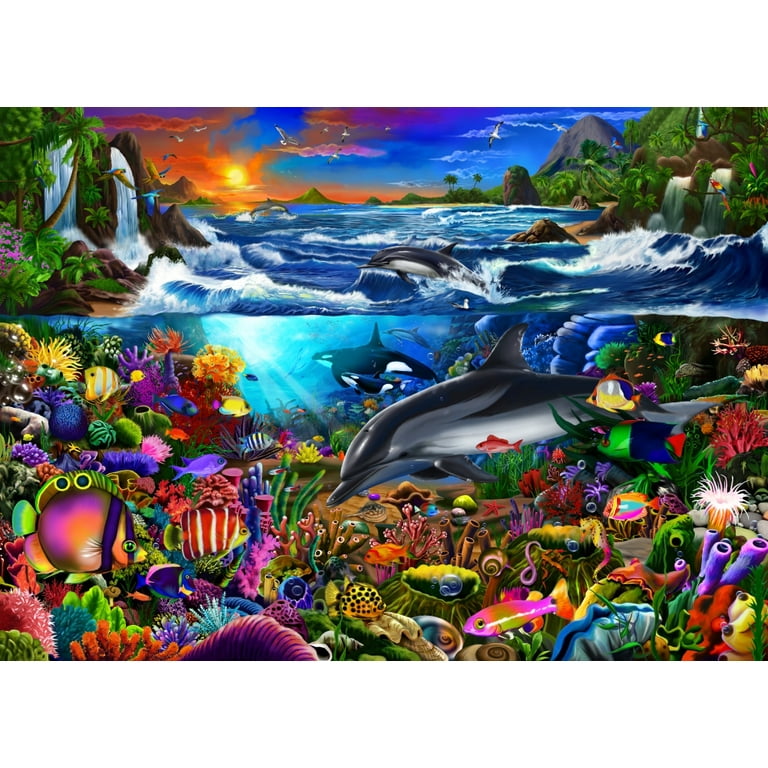 Tropical Island Paradise Poster Print by Gerald Newton (18 x 12)