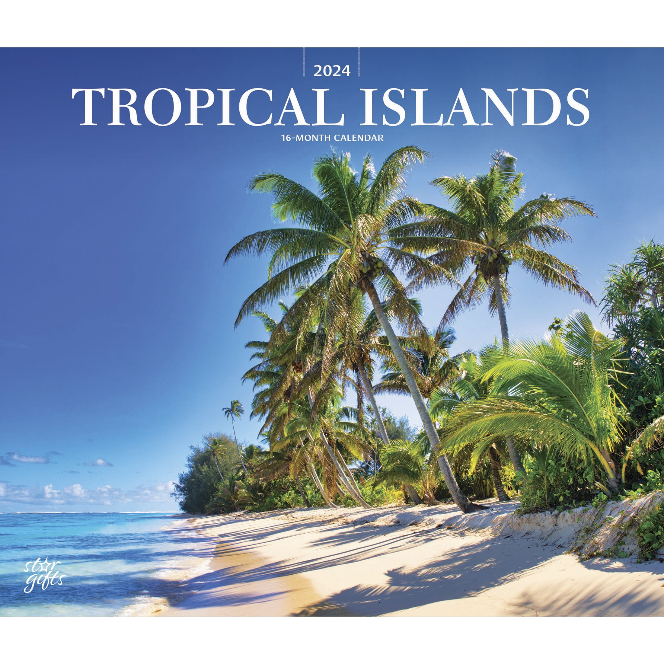 Tropical Islands 2025 14x24" (Hanging) Deluxe Wall Calendar