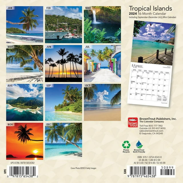 Tropical Islands 2024 Mini 7x7 (Calendar)