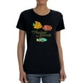 thumbnail image 1 of Tropical Islands Fish Set Shaped T-Shirt Women -Image by Shutterstock, Female XX-Large, 1 of 4