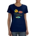 thumbnail image 1 of Tropical Islands Fish Set Shaped T-Shirt Women -Image by Shutterstock, Female x-Large, 1 of 4