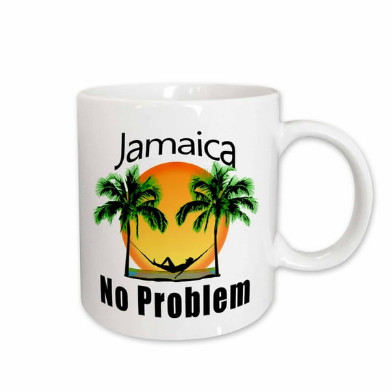 3drose, Tropical Jamaica No Problem Caribbean Island Beach Design., 11oz Mug