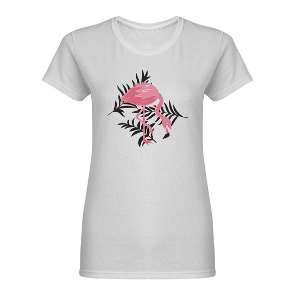 Tropical Jungle Flamingo Shaped T-Shirt Women -Image by Shutterstock, Female x-Large