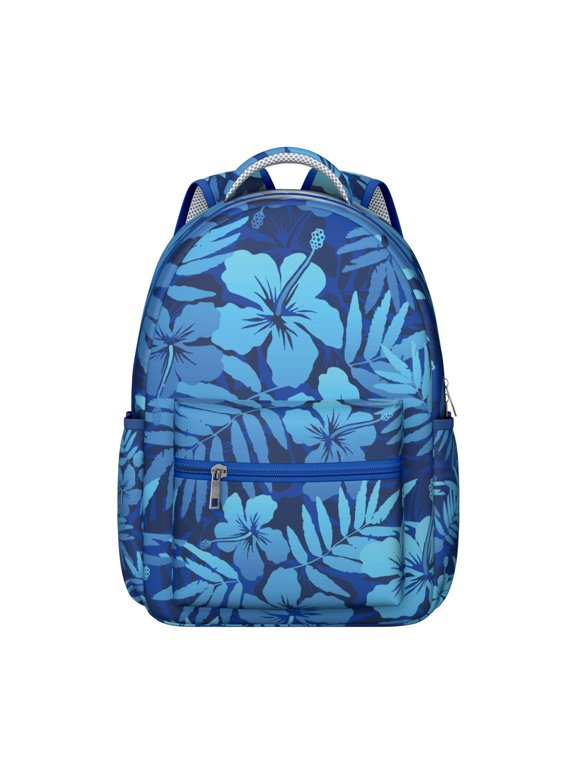 Tropical Jungle Leaves Backpack Hawaiian School Bag with Palm Leaf Design Vibrant Summer Backpack for Students and Students