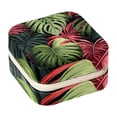 thumbnail image 1 of Tropical Jungle Leaves Travel Portable Square Jewelry Organizer Box - Earring Holder, Ring, Necklace, Bracelet Storage - Suitable for Girls and Women - Jewelry Stand, Jewelry Boxes, 1 of 6