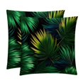 thumbnail image 1 of Tropical Jungle Palm Leaves Chair Pillow Covers Set with Velvet Material, Unique Patterns, 16x16, 18x18, 20x20 Inches, 2 Items Included for Throw Pillows, Pillow Inserts, 1 of 6
