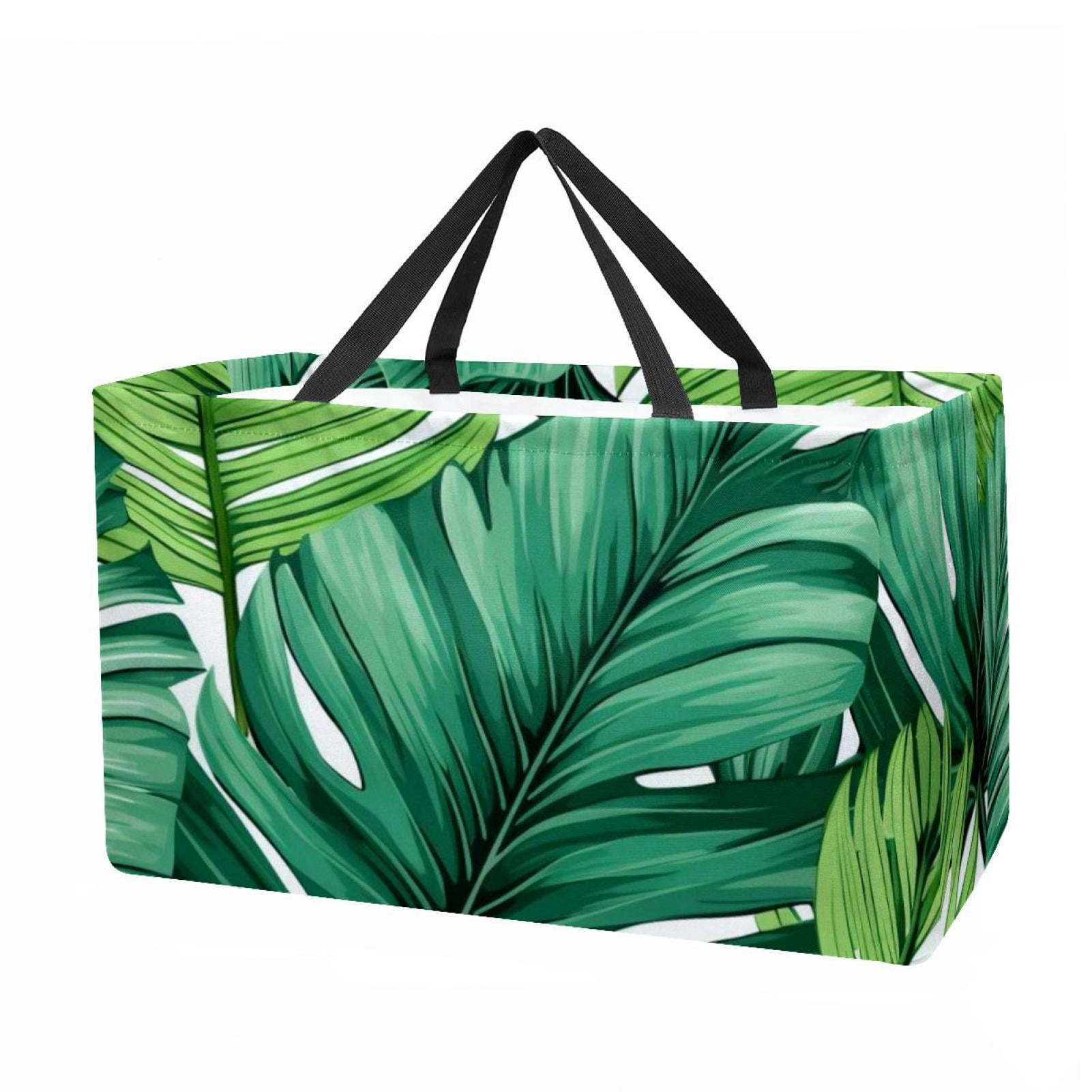 Tropical Jungle Palm Leaves Collapsible Oxford Cloth Storage Bin