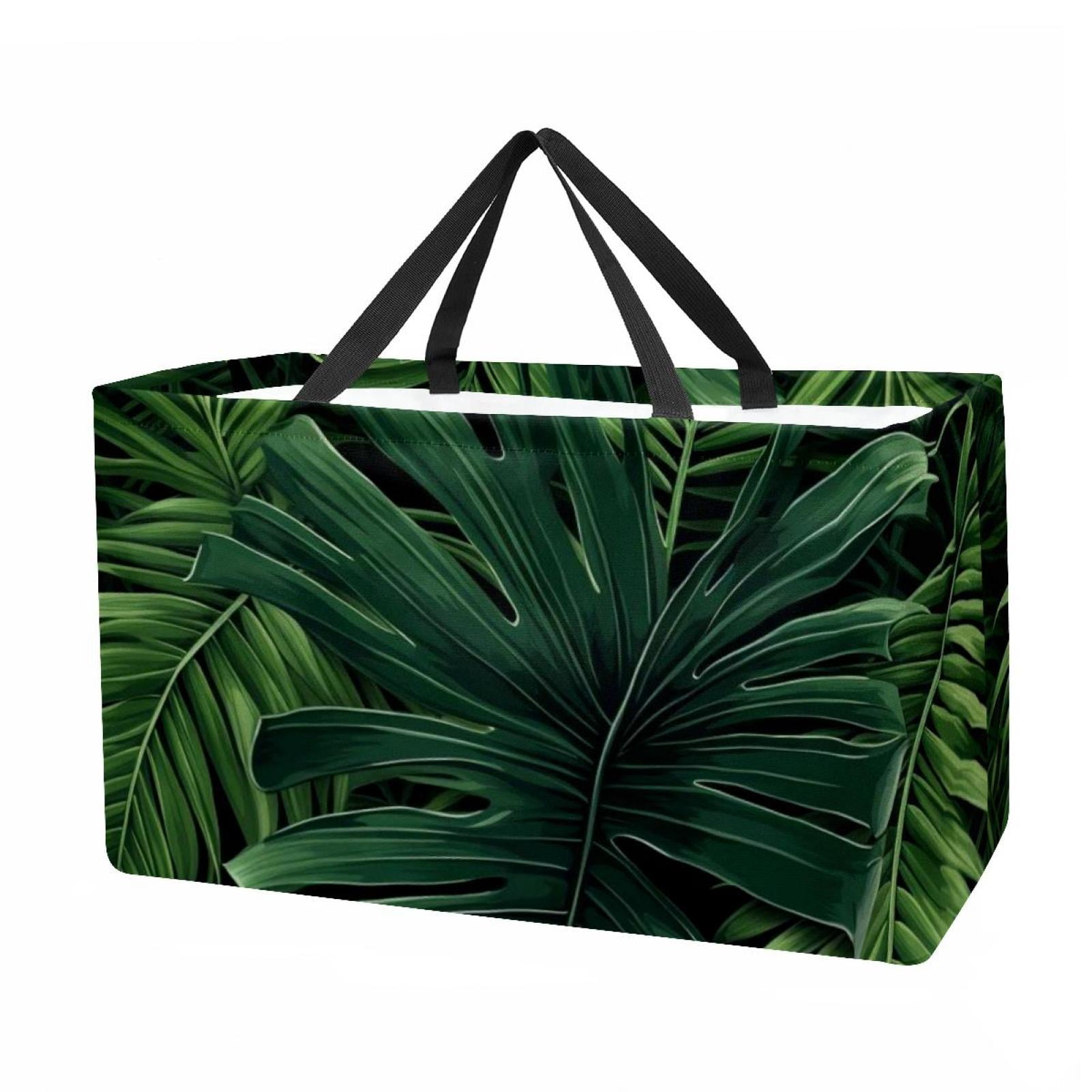 Tropical Jungle Palm Leaves Large Capacity Collapsible Cube Organizer