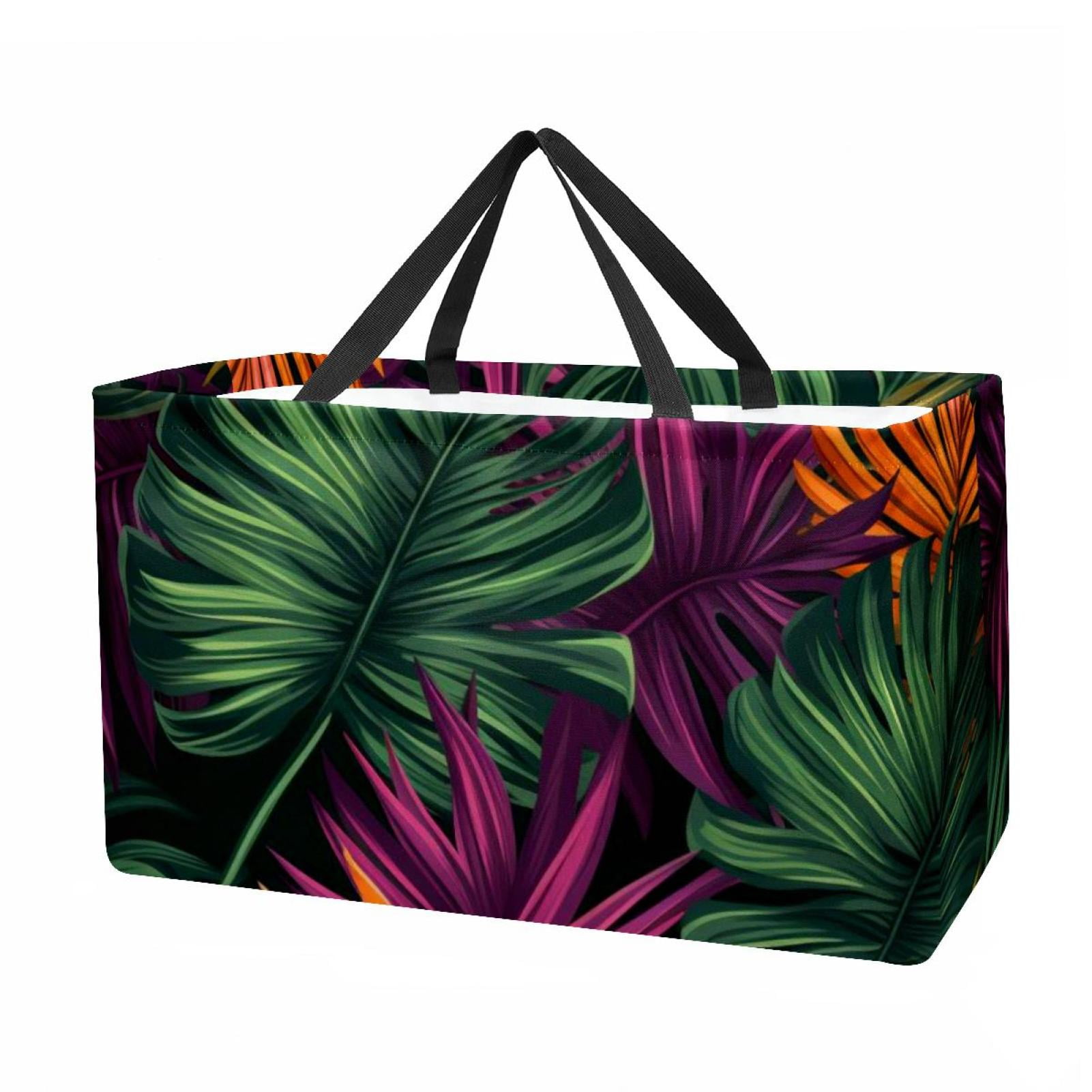 Tropical Jungle Palm Leaves Large Capacity Reusable Foldable Cube